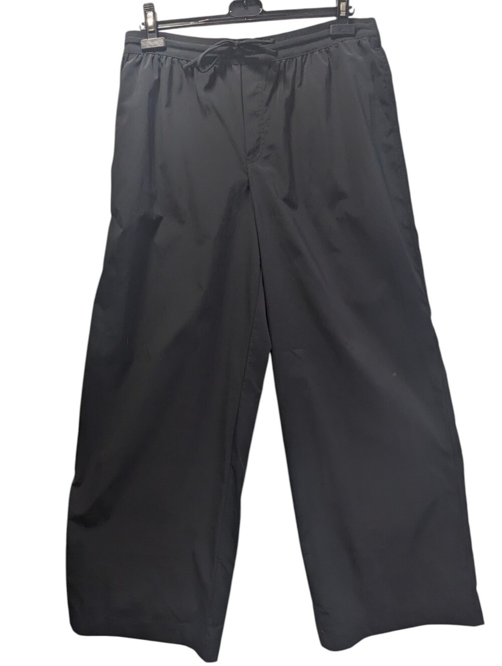 Athleta Women's High Rise Building Black Wide-Leg Elastic-Waist Parachute Pant L